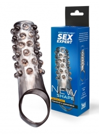Дымчатая насадка на пенис с выпуклостями - 11 см. - Sex Expert - в Волгограде купить с доставкой