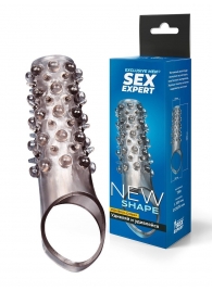 Дымчатая насадка на пенис с шипами и выпуклостями - 12 см. - Sex Expert - в Волгограде купить с доставкой
