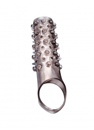 Дымчатая насадка на пенис с шипами и выпуклостями - 12 см. - Sex Expert - в Волгограде купить с доставкой