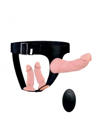 Женский страпон с 3 насадками и вибрацией - Erowoman-Eroman - купить с доставкой в Волгограде