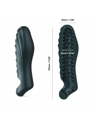 Серая силиконовая насадка на пенис с подхватом Manwan Ryzer - Manwan - в Волгограде купить с доставкой