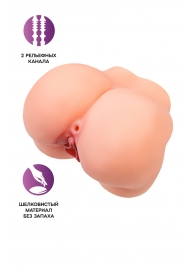 Реалистичный мастурбатор в форме попки с 2 любовными входами - No Name - в Волгограде купить с доставкой