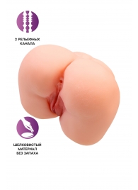 Реалистичный мастурбатор-попка с 2 любовными входами - No Name - в Волгограде купить с доставкой