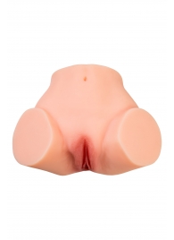 Телесный реалистичный мастурбатор-полуторс с 2 любовными входами - No Name - в Волгограде купить с доставкой