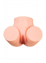 Телесный мастурбатор в форме попки с 2 любовными входами - No Name - в Волгограде купить с доставкой