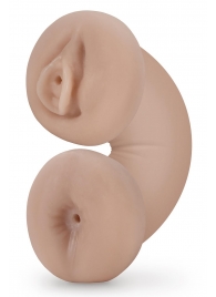 Телесный люминесцентный двусторонний мастурбатор Tasha - Blush Novelties - в Волгограде купить с доставкой