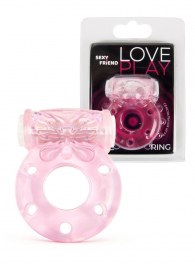 Розовое эрекционное виброкольцо с бабочкой - 1137 - в Волгограде купить с доставкой