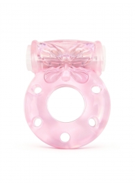 Розовое эрекционное виброкольцо с бабочкой - 1137 - в Волгограде купить с доставкой