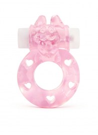 Розовое эрекционное виброкольцо в форме зайчика - 1137 - в Волгограде купить с доставкой