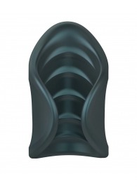 Серый сквозной мастурбатор с вибрацией Manwan Starter - Manwan - в Волгограде купить с доставкой