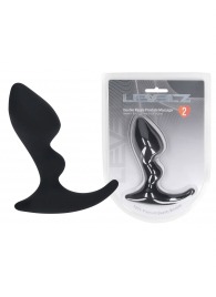 Черная анальная пробка для массажа простаты Double Ripple Silicone Prostate Massager - Shots Media BV - в Волгограде купить с доставкой