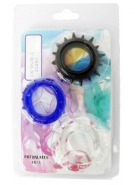 Набор из 3 эрекционных колец разного цвета и рельефа - Boys of Toys - в Волгограде купить с доставкой