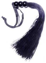 Черная силиконовая плетка - 25,4 см. - Boys of Toys - купить с доставкой в Волгограде