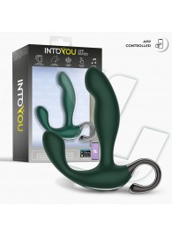 Зеленый вибромассажёр простаты Greeny - 12,8 см. - Intoyou - в Волгограде купить с доставкой