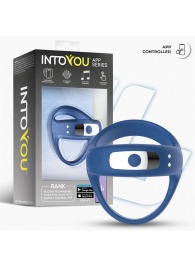 Синее интерактивное эрекционное виброкольцо Rank - Intoyou - в Волгограде купить с доставкой