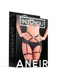 Черные стрепы на бёдра Aneir - Intoyou - купить с доставкой в Волгограде