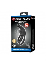 Черное перезаряжаемое виброкольцо Goodwin - Baile - в Волгограде купить с доставкой