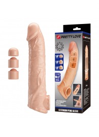Телесный фаллоудлинитель с подхватом мошонки Silas - 26 см. - Baile - в Волгограде купить с доставкой