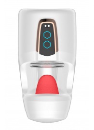 Белый мастурбатор с язычком и возвратно-поступательными движениями - Secwell - в Волгограде купить с доставкой