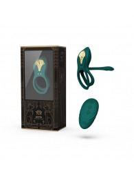 Зеленое эрекционное виброкольцо Bayek с пультом ДУ - Zalo - в Волгограде купить с доставкой