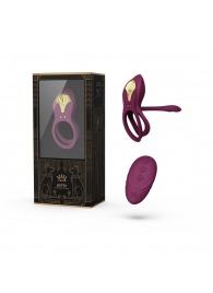 Фиолетовое эрекционное виброкольцо Bayek с пультом ДУ - Zalo - в Волгограде купить с доставкой