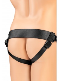 Телесный фаллопротез на черных ремнях Conall - 15 см. - ToyFa - купить с доставкой в Волгограде