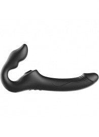 Черный безремневой страпон с 3 моторами - Ibiza - купить с доставкой в Волгограде