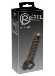 Насадка на пенис Rebel smoke с рёбрышками и отверстием под мошонку - Orion - в Волгограде купить с доставкой