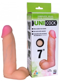 Фаллическая насадка Харнесс UNICOCK 7  - 19 см. - LOVETOY (А-Полимер) - купить с доставкой в Волгограде