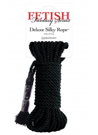 Черная веревка для фиксации Deluxe Silky Rope - 9,75 м. - Pipedream - купить с доставкой в Волгограде
