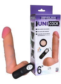 Фаллическая насадка Харнесс UNICOCK 6  с вибрацией - 18 см. - LOVETOY (А-Полимер) - купить с доставкой в Волгограде