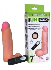 Фаллическая насадка Харнесс UNICOCK 7  с вибрацией - 19 см. - LOVETOY (А-Полимер) - купить с доставкой в Волгограде
