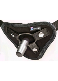 Страпон с 2 насадками и вибрацией UniStrap - 19 и 12 см. - LOVETOY (А-Полимер) - купить с доставкой в Волгограде