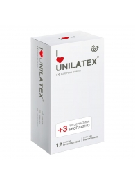 Ультратонкие презервативы Unilatex Ultra Thin - 12 шт. + 3 шт. в подарок - Unilatex - купить с доставкой в Волгограде