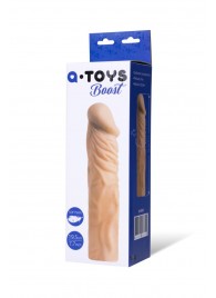 Насадка с ярко выраженной головкой и рельефным стволом - 19 см. - A-toys - в Волгограде купить с доставкой