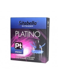 Стимулирующая насадка с усиками и шипиками Platino  Ураган - Sitabella - купить с доставкой в Волгограде