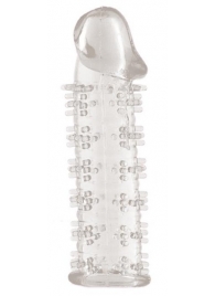 Гелевая прозрачная насадка с шипами - 12 см. - Toyfa Basic - в Волгограде купить с доставкой