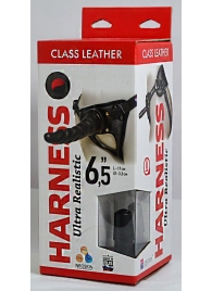 Насадка-фаллоимитатор на кожаных трусиках Harness Ultra Realistic 6,5  - 18,5 см. - LOVETOY (А-Полимер) - купить с доставкой в Волгограде