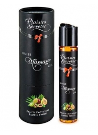 Массажное масло с ароматом экзотических фруктов Huile de Massage Gourmande Fruits Exotiques - 59 мл. - Plaisir Secret - купить с доставкой в Волгограде