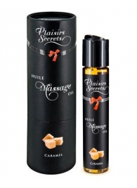 Массажное масло с ароматом карамели Huile de Massage Gourmande Caramel - 59 мл. - Plaisir Secret - купить с доставкой в Волгограде