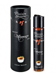 Массажное масло с ароматом крем брюле Huile de Massage Gourmande Creme Brulée - 59 мл. - Plaisir Secret - купить с доставкой в Волгограде