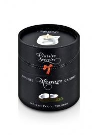 Массажная свеча с ароматом кокоса Bougie de Massage Gourmande Coco - 80 мл. - Plaisir Secret - купить с доставкой в Волгограде