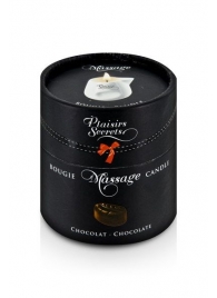Массажная свеча с ароматом шоколада Bougie de Massage Gourmande Chocolat - 80 мл. - Plaisir Secret - купить с доставкой в Волгограде