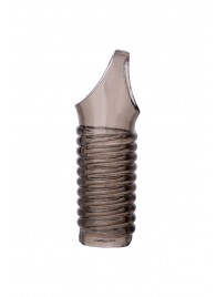 Дымчатая насадка с рёбрышками и подхватом мошонки ToyFa XLover - 12,5 см. - ToyFa - в Волгограде купить с доставкой