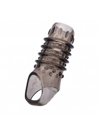 Открытая дымчатая насадка с точками и рёбрами ToyFa XLover - 11,5 см. - ToyFa - в Волгограде купить с доставкой