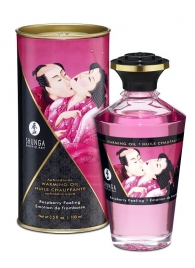 Массажное интимное масло с ароматом малины - 100 мл. - Shunga - купить с доставкой в Волгограде