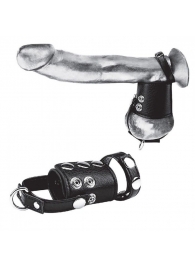 Кольцо на член и мошонку Cock Ring With 2  Ball Stretcher And Optional Weight Ring - BlueLine - в Волгограде купить с доставкой