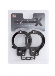 Чёрные наручники из листового металла BONDX METAL CUFFS BLACK - Dream Toys - купить с доставкой в Волгограде
