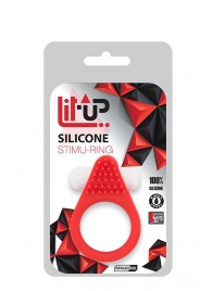 Красное эрекционное кольцо LIT-UP SILICONE STIMU RING 1 RED - Dream Toys - в Волгограде купить с доставкой
