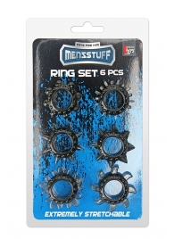 Набор из 6 дымчатых эрекционных колец MENZSTUFF 6PC STRECHEABLE RING SET - Dream Toys - в Волгограде купить с доставкой